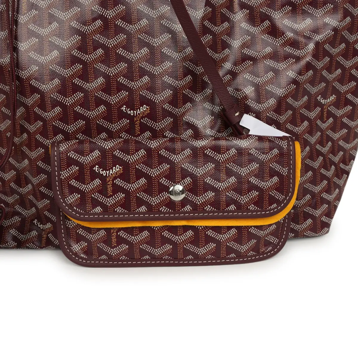 goyard Goyard Goyardine Canvas Burgundy Saint Louis PM Tote Palladium Hardware | Thumbnail 7 goyard Goyard Goyardine Canvas Burgundy Saint Louis PM Tote Palladium Hardware | Thumbnail 7