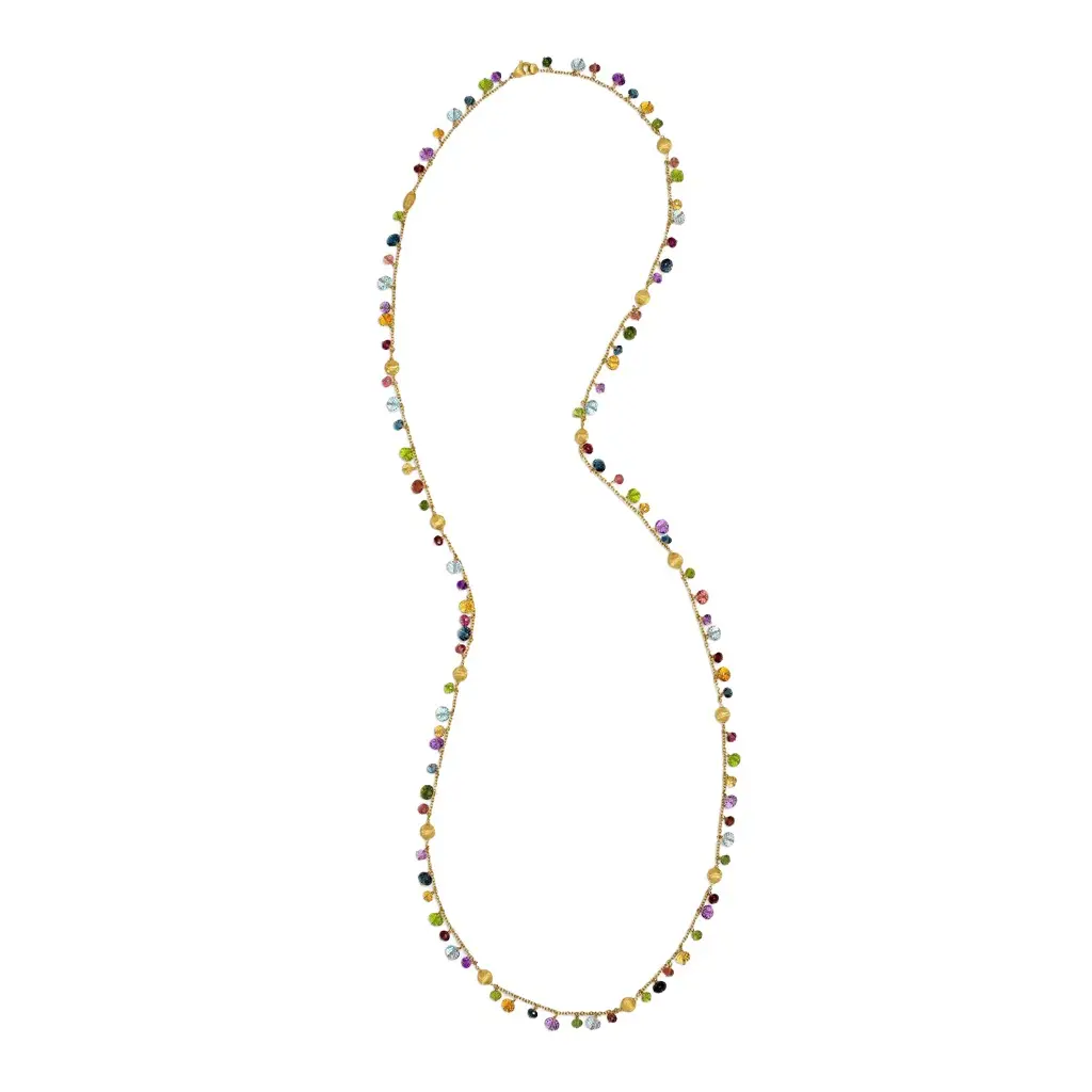 MARCO BICEGO Marco Bicego Africa Multi-Gemstone 18K Yellow Gold Station Necklace by The Solist | Image 1 MARCO BICEGO Marco Bicego Africa Multi-Gemstone 18K Yellow Gold Station Necklace by The Solist | Image 1