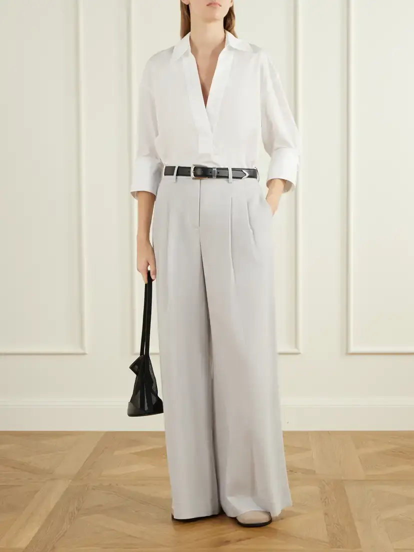 TWP Avery Stretch Wool-crepe Wide-leg Pants | Thumbnail 2
