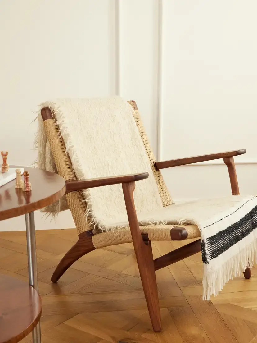 The House of Lyria Cicatrice Fringed Striped Mohair-blend Throw | Thumbnail 2 The House of Lyria Cicatrice Fringed Striped Mohair-blend Throw | Thumbnail 2