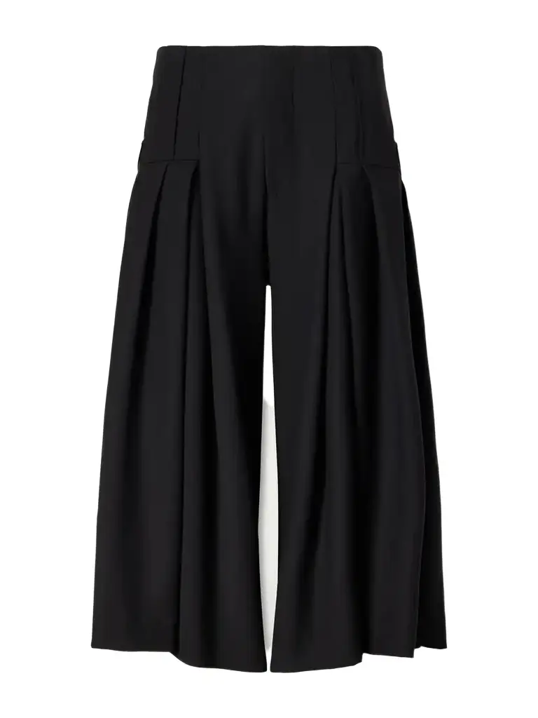 LIBEROWE Pleated Wool-fresco Culotte Shorts