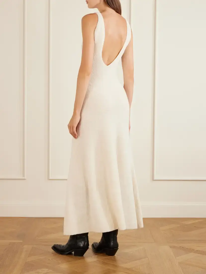 Gabriela Hearst Lady Hall Plush-effect Cashmere And Silk-blend Maxi Dress | Thumbnail 3