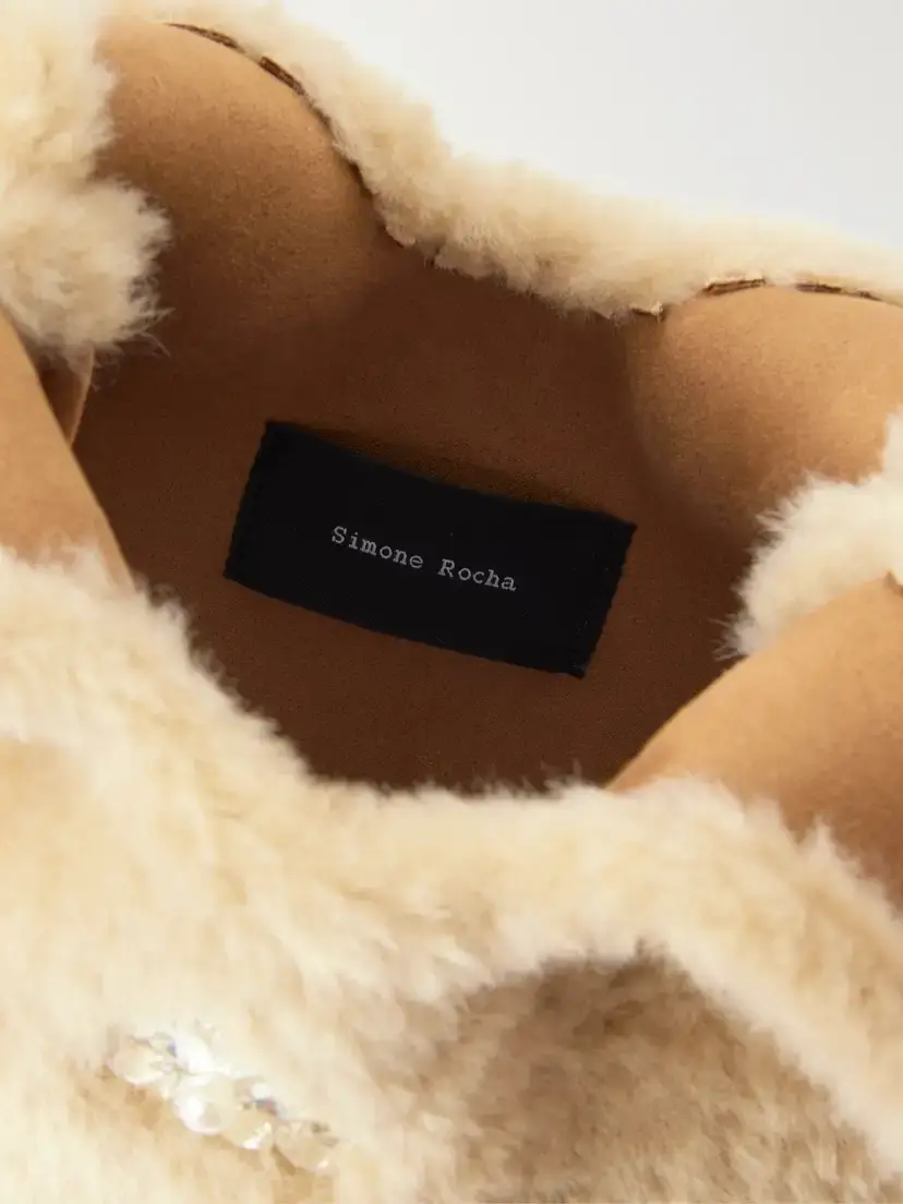 Simone Rocha Shearling-effect Shoulder Bag | Thumbnail 6