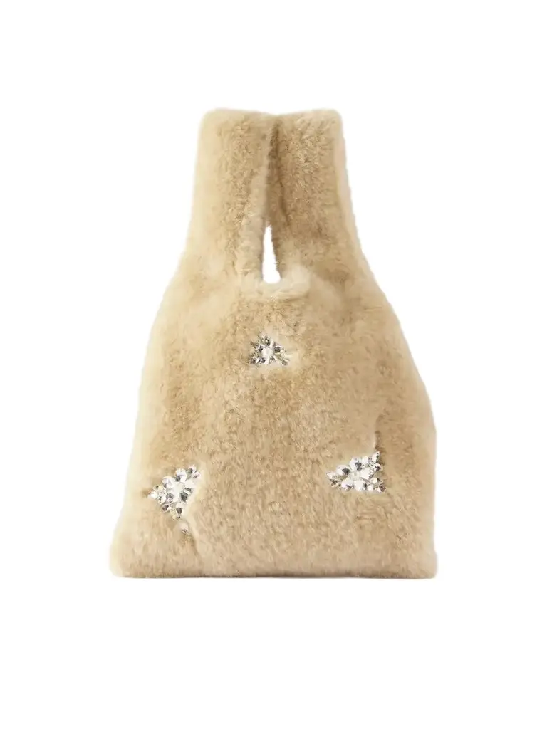 Simone Rocha Shearling-effect Shoulder Bag | Image 1 Simone Rocha Shearling-effect Shoulder Bag | Image 1