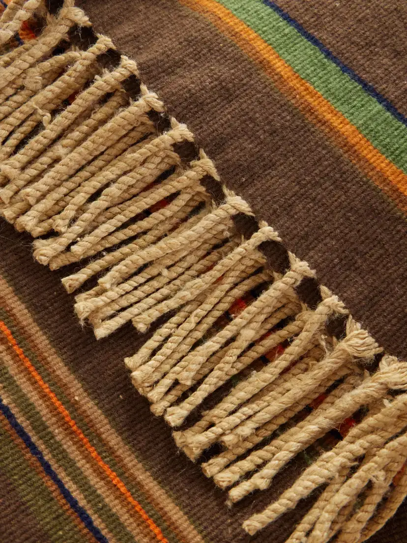 The House of Lyria Nazca Fringed Striped Cashmere And Silk-blend Throw - Brown | Thumbnail 3 The House of Lyria Nazca Fringed Striped Cashmere And Silk-blend Throw - Brown | Thumbnail 3
