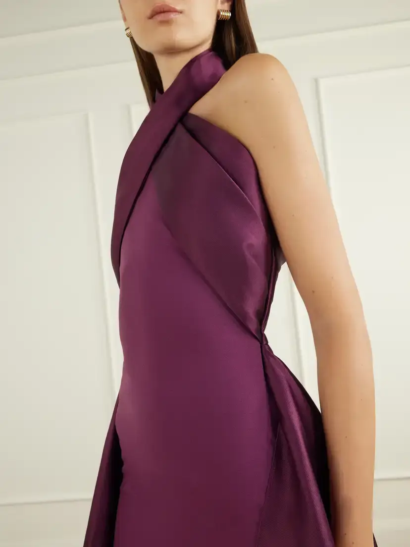 Solace London Rumi Halterneck Crepe Gown | Thumbnail 4 Solace London Rumi Halterneck Crepe Gown | Thumbnail 4