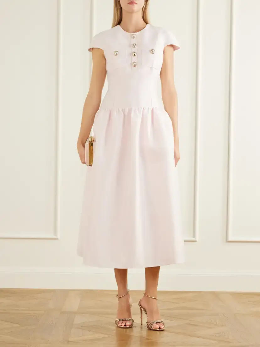 Self-Portrait Embellished Taffeta Midi Dress | Thumbnail 2