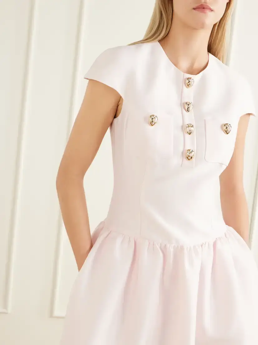 Self-Portrait Embellished Taffeta Midi Dress | Thumbnail 4