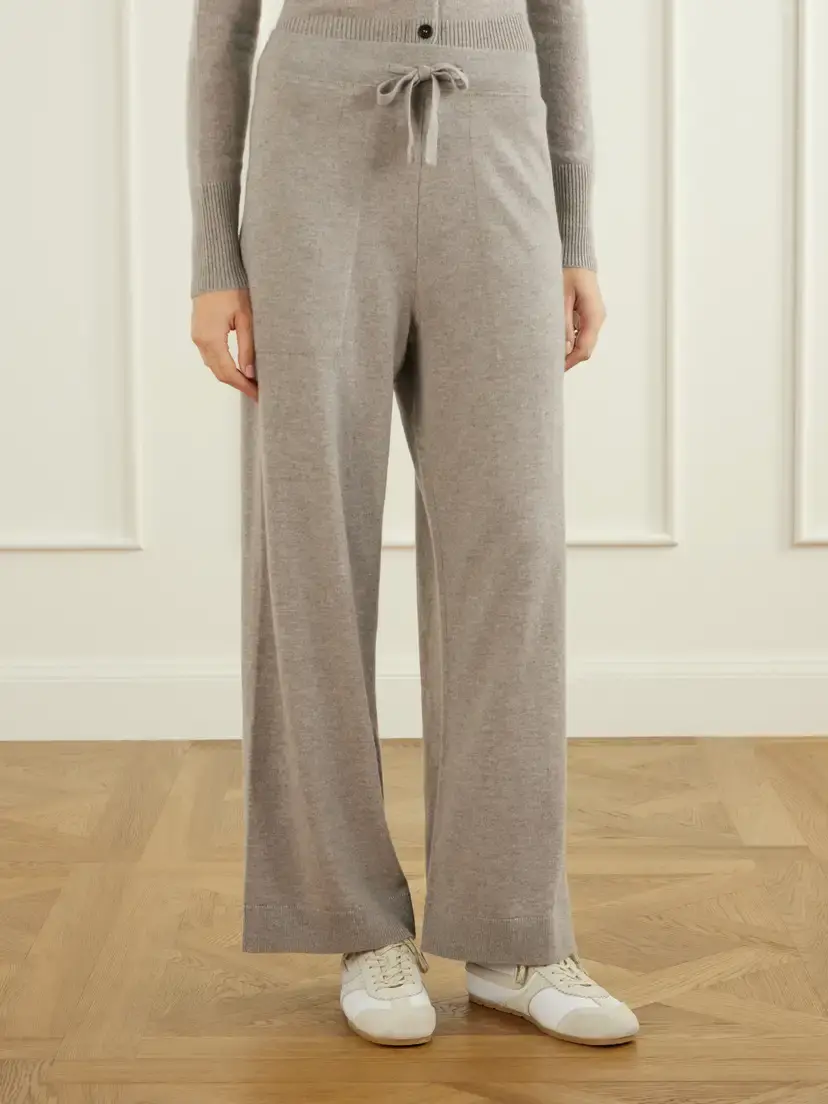 Le Kasha Suria Ribbed Organic Cashmere Wide-leg Pants | Thumbnail 3 Le Kasha Suria Ribbed Organic Cashmere Wide-leg Pants | Thumbnail 3
