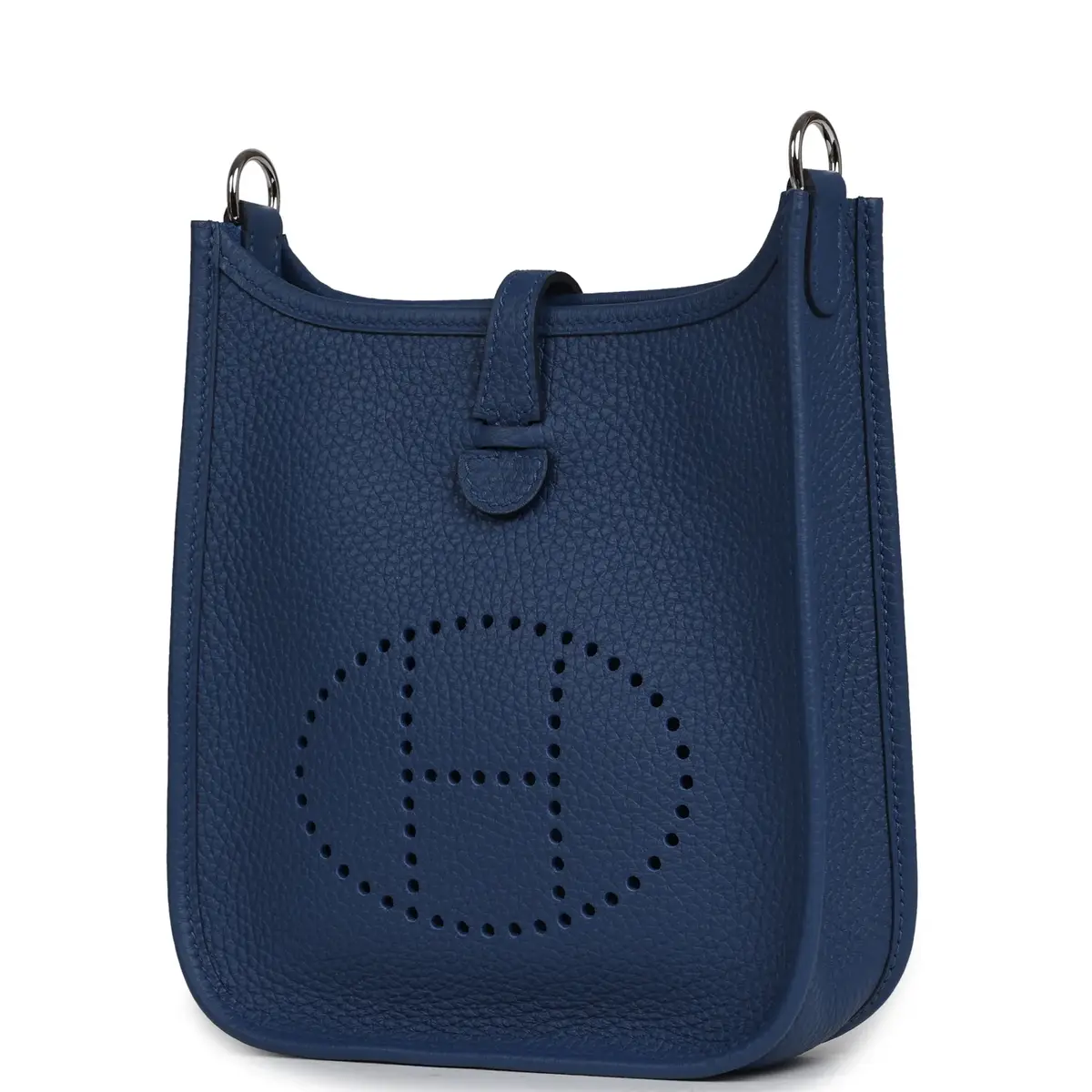 HERMÈS Hermes Evelyne TPM Bleu Tie Clemence Palladium Hardware | Thumbnail 5 HERMÈS Hermes Evelyne TPM Bleu Tie Clemence Palladium Hardware | Thumbnail 5