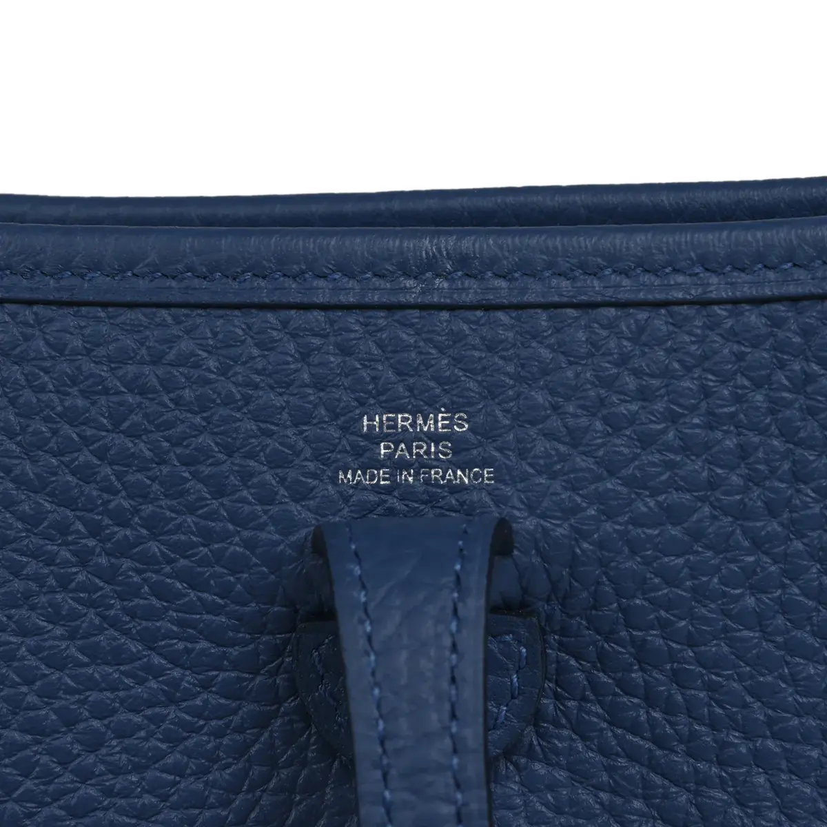 HERMÈS Hermes Evelyne TPM Bleu Tie Clemence Palladium Hardware | Thumbnail 7 HERMÈS Hermes Evelyne TPM Bleu Tie Clemence Palladium Hardware | Thumbnail 7