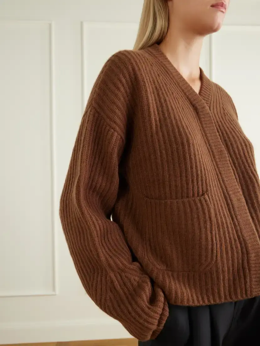 Le Kasha Bresil Ribbed Cashmere Cardigan | Thumbnail 4 Le Kasha Bresil Ribbed Cashmere Cardigan | Thumbnail 4