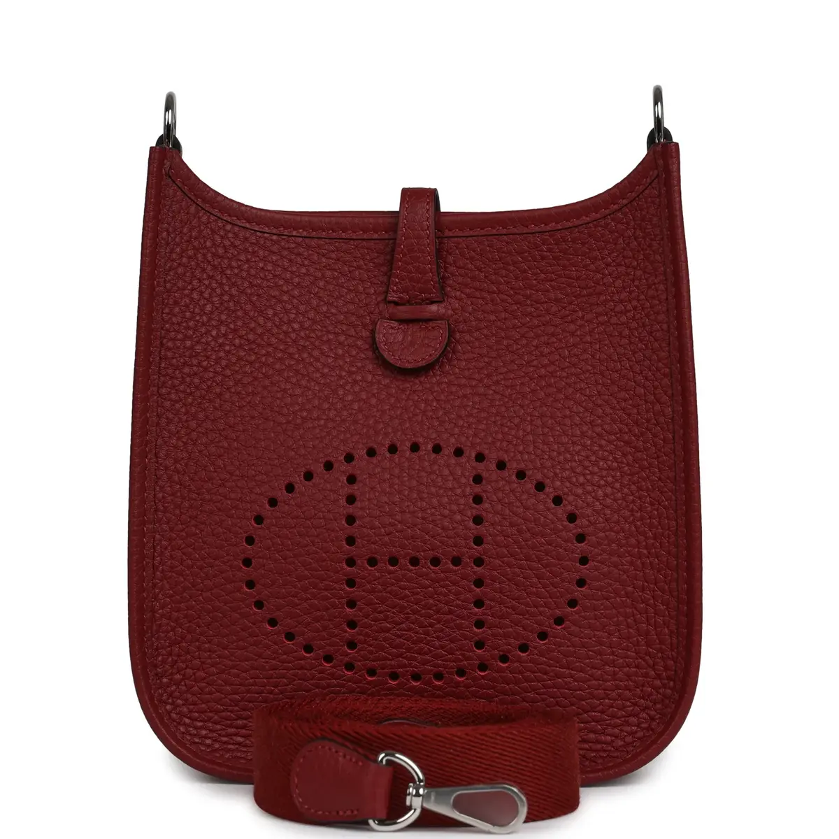 HERMÈS Hermes Evelyne TPM Rouge H Clemence Palladium Hardware | Image 1 HERMÈS Hermes Evelyne TPM Rouge H Clemence Palladium Hardware | Image 1