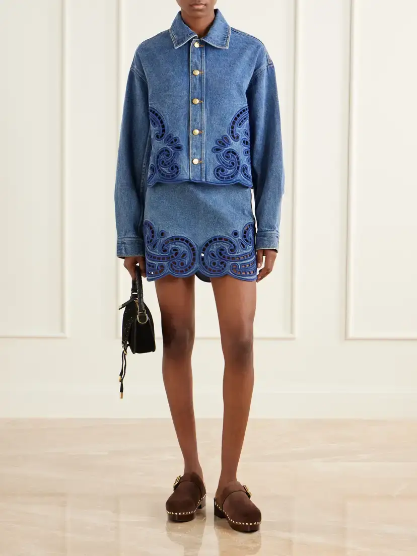 Ulla Johnson Cadiz Embroidered Denim Mini Skirt | Thumbnail 2 Ulla Johnson Cadiz Embroidered Denim Mini Skirt | Thumbnail 2