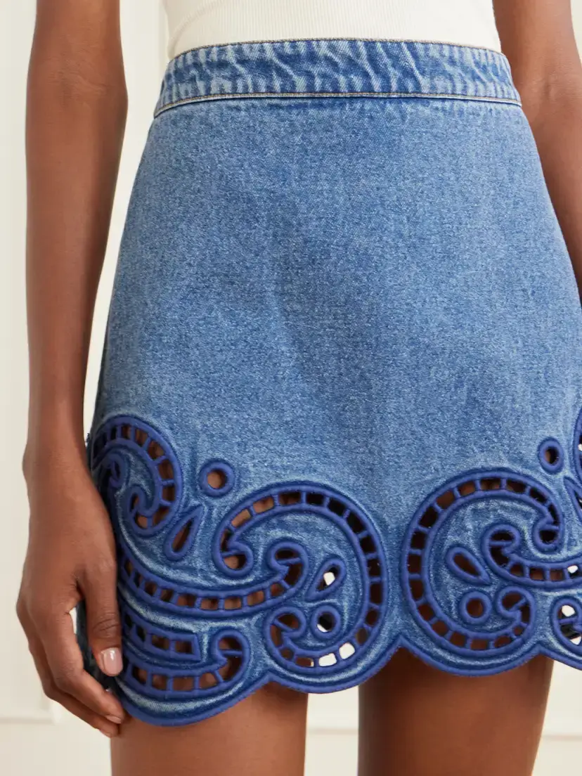 Ulla Johnson Cadiz Embroidered Denim Mini Skirt | Thumbnail 5 Ulla Johnson Cadiz Embroidered Denim Mini Skirt | Thumbnail 5