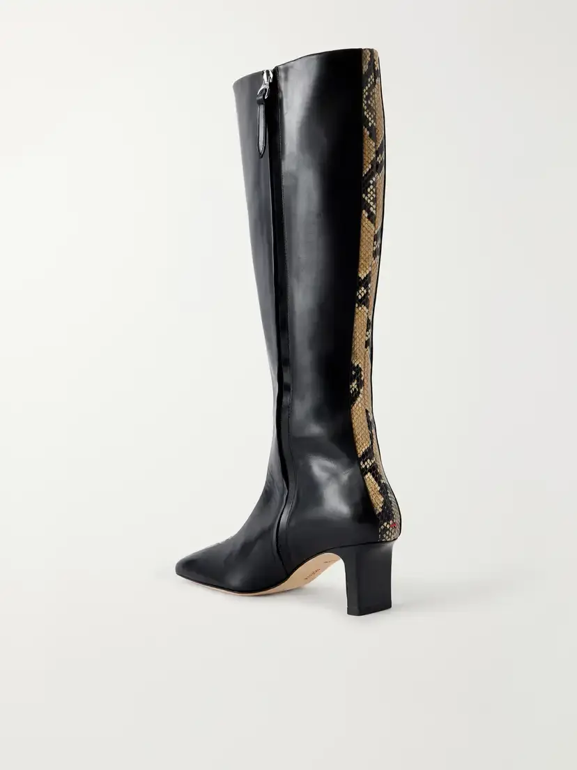 aeyde Bita 55 Snake-effect Leather Knee-boots | Thumbnail 3