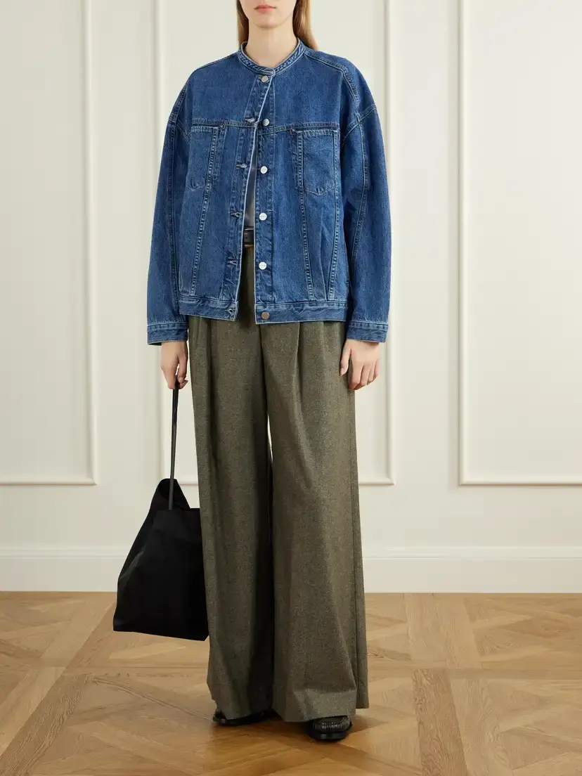 TWP Avery Stretch Wool And Cashmere-blend Herringbone Wide-leg Pants | Thumbnail 2 TWP Avery Stretch Wool And Cashmere-blend Herringbone Wide-leg Pants | Thumbnail 2