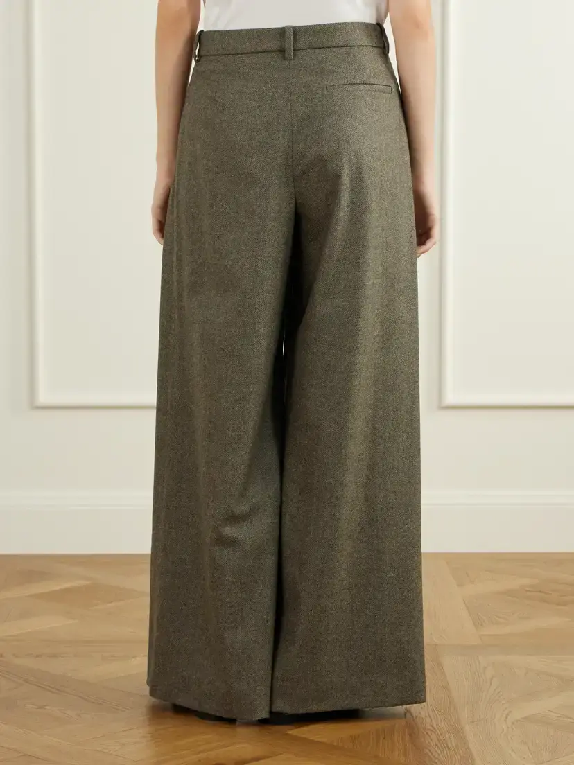 TWP Avery Stretch Wool And Cashmere-blend Herringbone Wide-leg Pants | Thumbnail 4 TWP Avery Stretch Wool And Cashmere-blend Herringbone Wide-leg Pants | Thumbnail 4