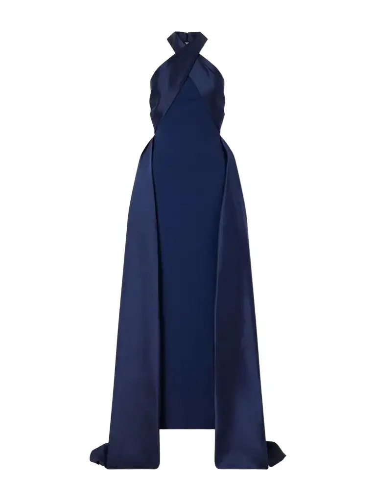Solace London Rumi Halterneck Crepe Gown | Image 1 Solace London Rumi Halterneck Crepe Gown | Image 1