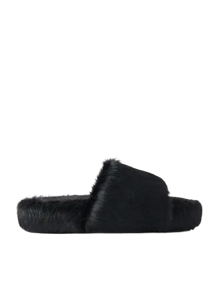 Rick Owens Chancla Calf Hair Slides