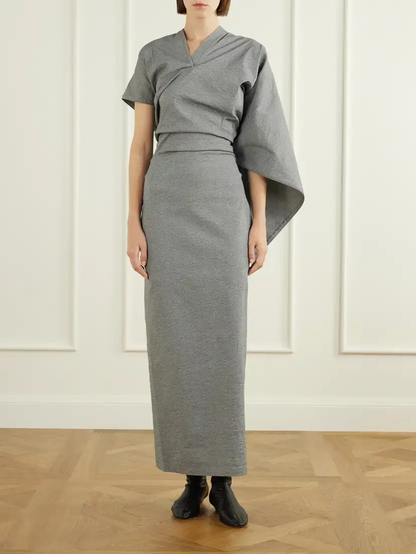 Issey Miyake Allow Draped Stretch Washi-blend Maxi Dress | Thumbnail 2
