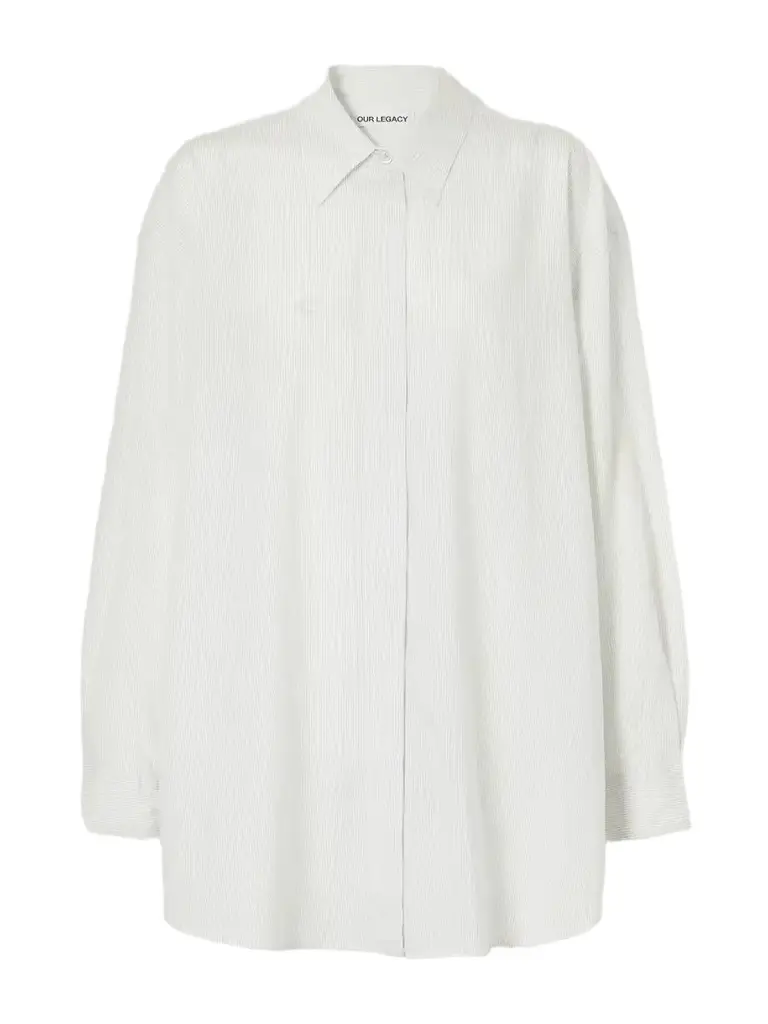 Our Legacy Heirloom Striped Modal-blend Shirt | Image 1 Our Legacy Heirloom Striped Modal-blend Shirt | Image 1
