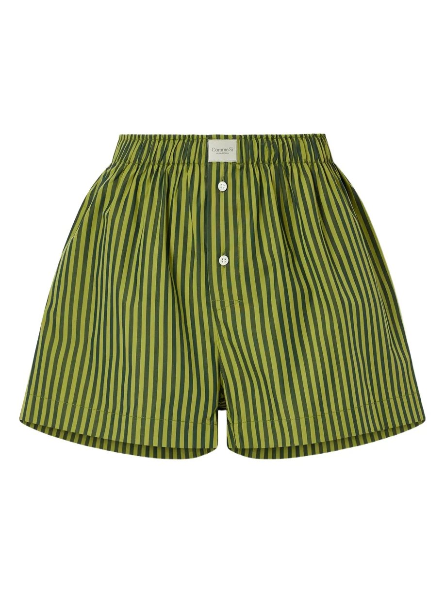 Comme Si La Boxer Classica Cotton-poplin Shorts