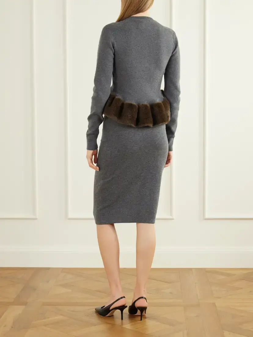 Stella McCartney Shearling-trim Wool-blend Cardigan | Thumbnail 3