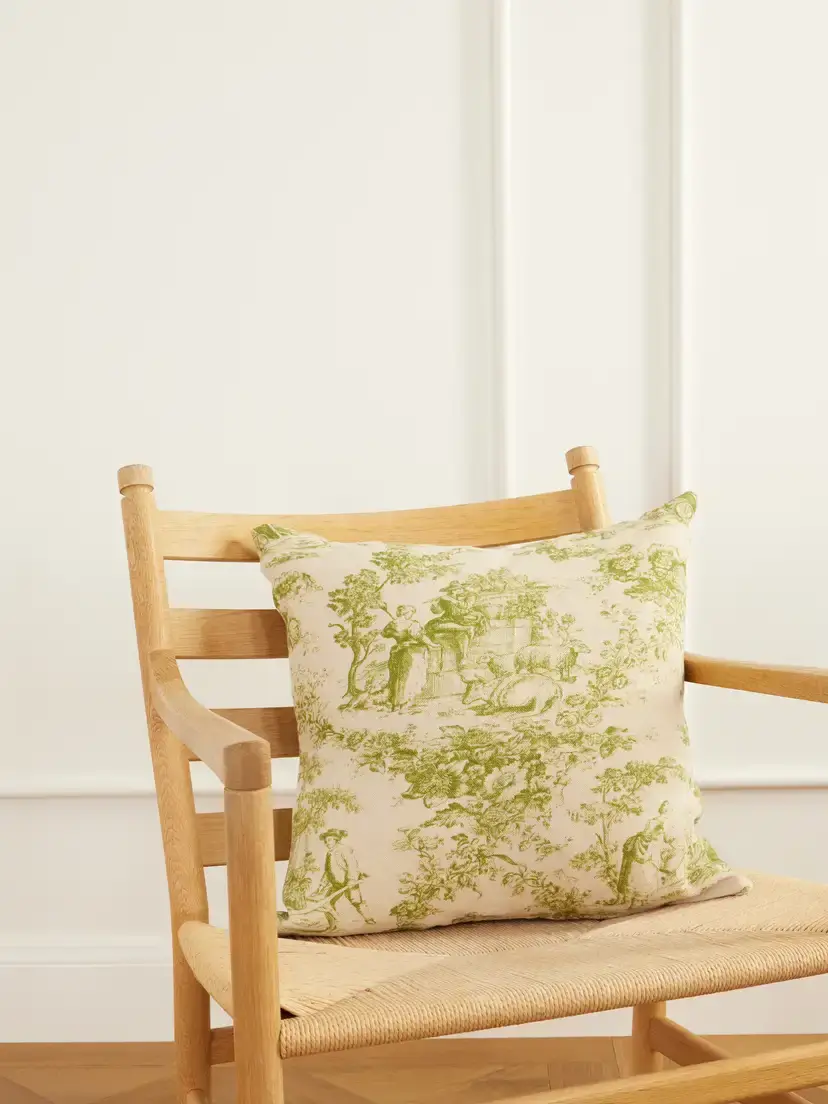 The House of Lyria Glafira Floral-print Linen Cushion | Image 1 The House of Lyria Glafira Floral-print Linen Cushion | Image 1