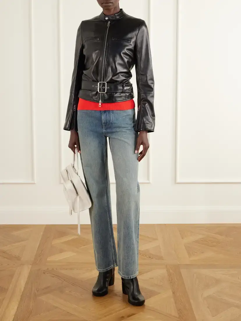Loewe Leather Biker Jacket | Thumbnail 2 Loewe Leather Biker Jacket | Thumbnail 2