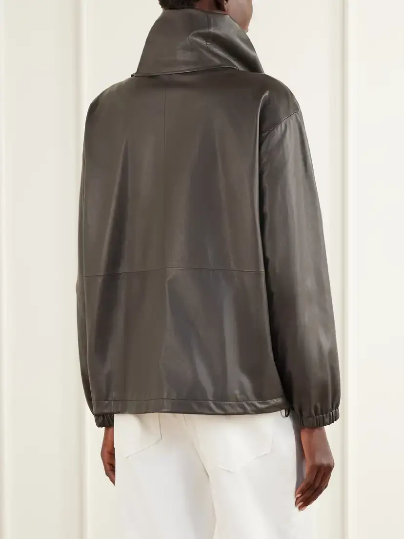 Loewe Scarf-detailed Leather Jacket | Thumbnail 4 Loewe Scarf-detailed Leather Jacket | Thumbnail 4
