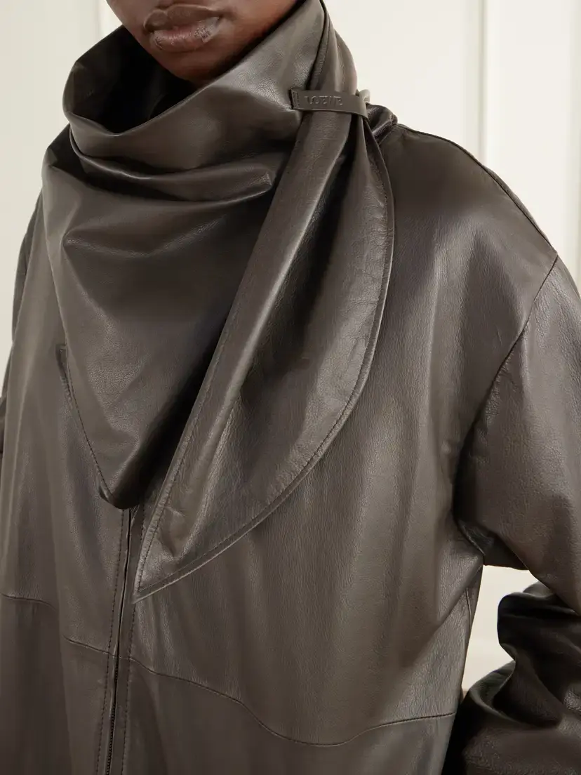 Loewe Scarf-detailed Leather Jacket | Thumbnail 5 Loewe Scarf-detailed Leather Jacket | Thumbnail 5