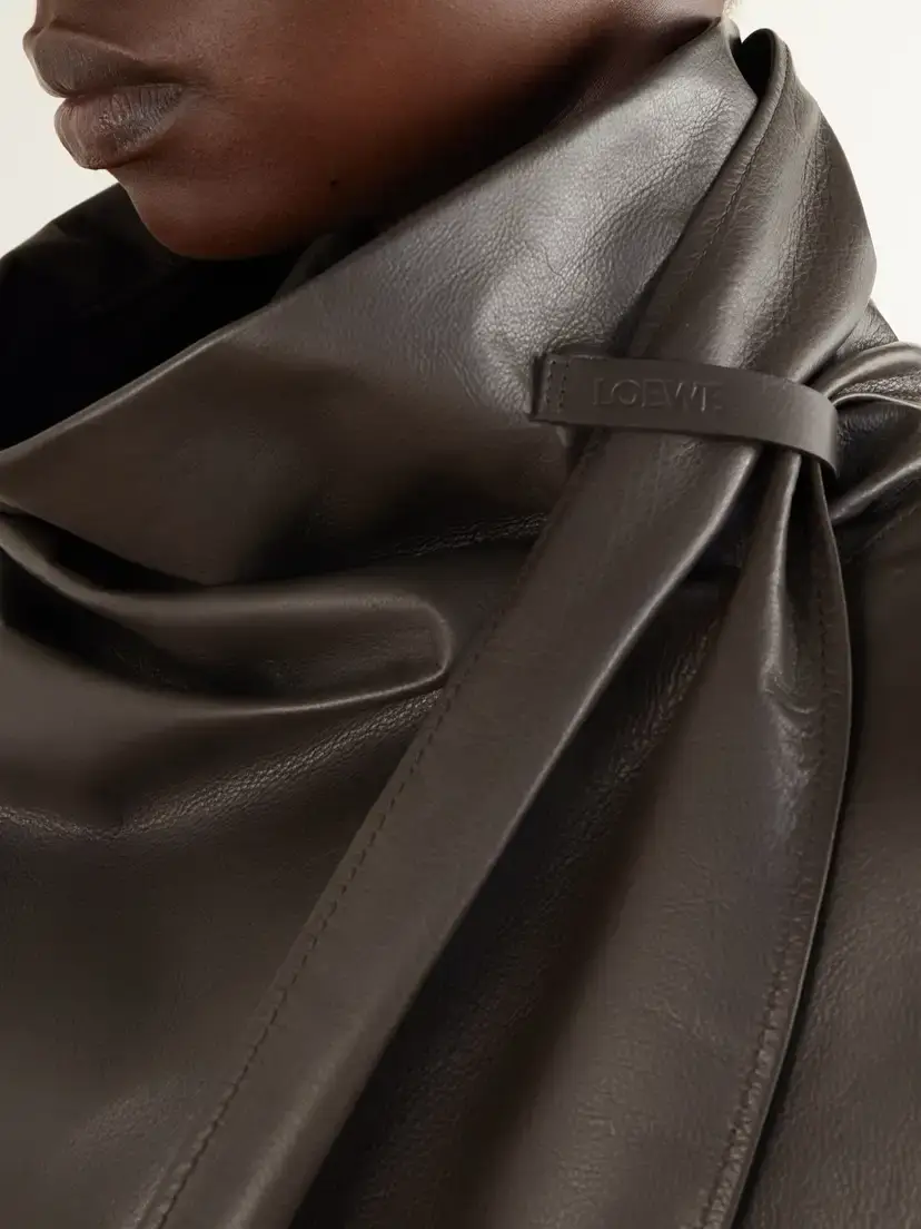 Loewe Scarf-detailed Leather Jacket | Thumbnail 6 Loewe Scarf-detailed Leather Jacket | Thumbnail 6