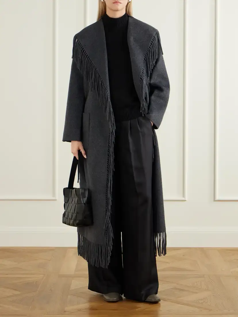Simkhai Carrie Fringed Wool-blend Coat | Thumbnail 2 Simkhai Carrie Fringed Wool-blend Coat | Thumbnail 2