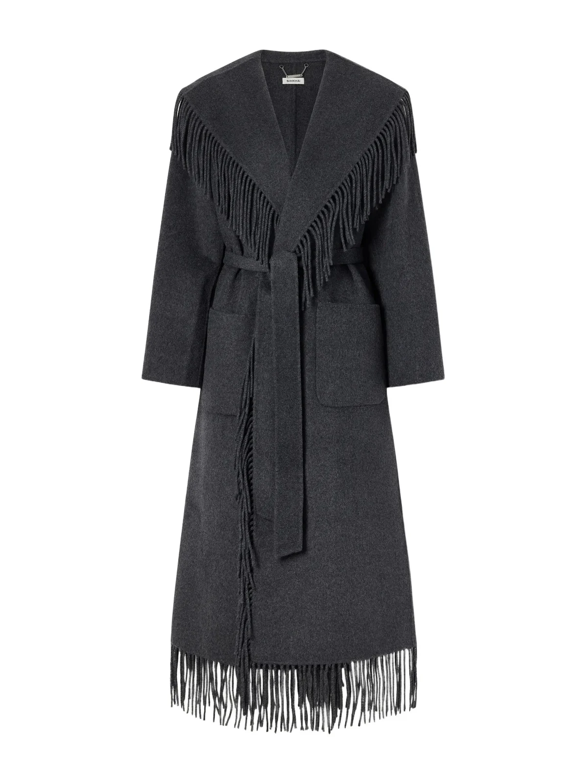 Carrie Fringed Wool-blend Coat Carrie Fringed Wool-blend Coat