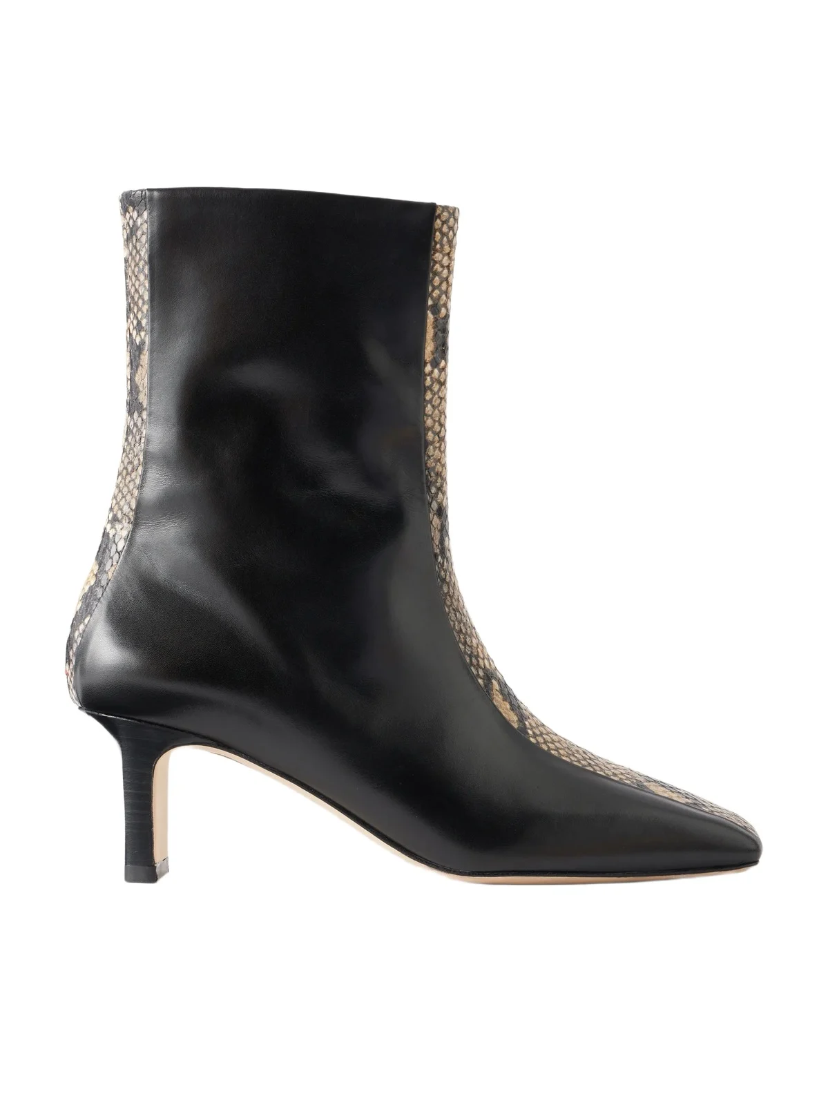 Billie Stripe 55 Snake-effect Trimmed Leather Ankle Boots Billie Stripe 55 Snake-effect Trimmed Leather Ankle Boots