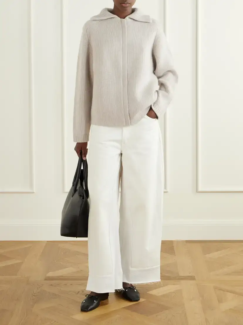 Le Kasha Ribbed Cashmere Zip-up Cardigan | Thumbnail 2 Le Kasha Ribbed Cashmere Zip-up Cardigan | Thumbnail 2