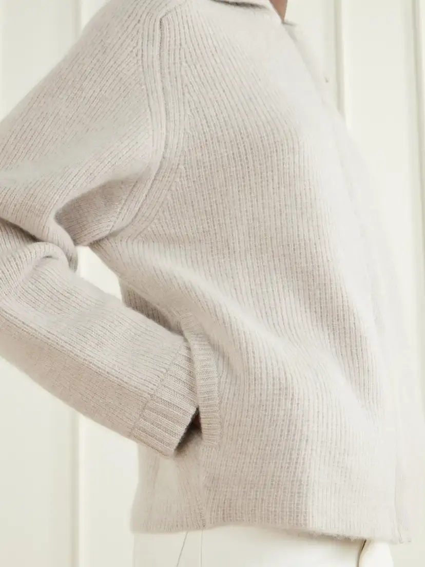 Le Kasha Ribbed Cashmere Zip-up Cardigan | Thumbnail 5 Le Kasha Ribbed Cashmere Zip-up Cardigan | Thumbnail 5