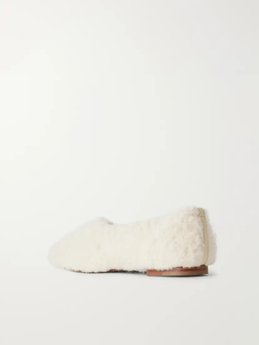 Gabriela Hearst Fleur Leather-trimmed Shearling Ballet Flats | Thumbnail 3