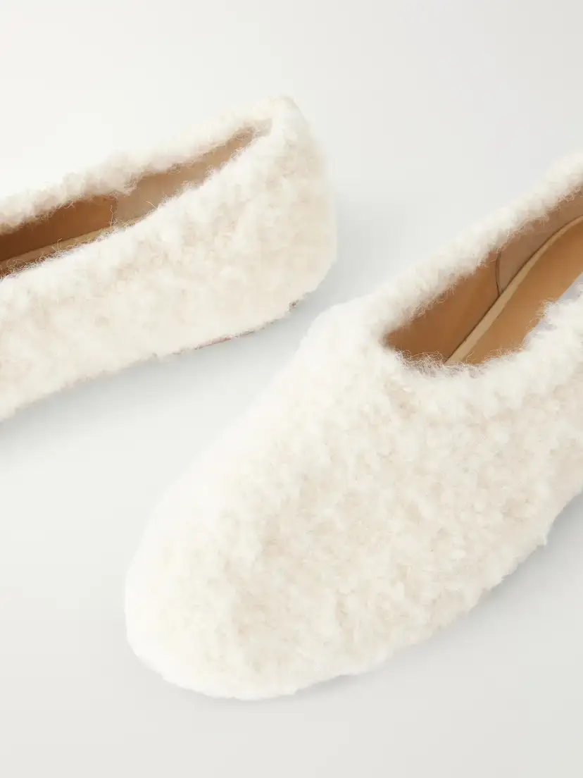 Gabriela Hearst Fleur Leather-trimmed Shearling Ballet Flats | Thumbnail 5