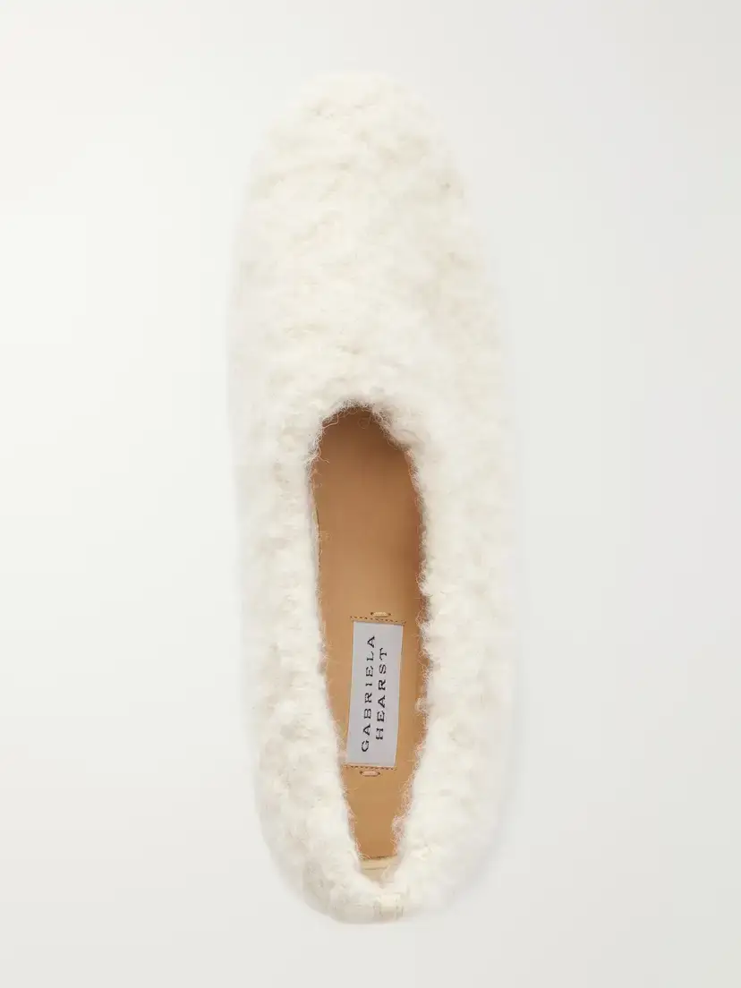 Gabriela Hearst Fleur Leather-trimmed Shearling Ballet Flats | Thumbnail 6