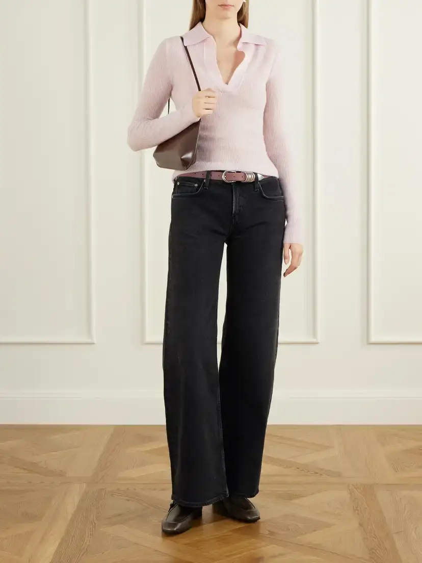 Citizens of Humanity Simone Ribbed Wool And Cashmere-blend Polo Sweater | Thumbnail 2 Citizens of Humanity Simone Ribbed Wool And Cashmere-blend Polo Sweater | Thumbnail 2