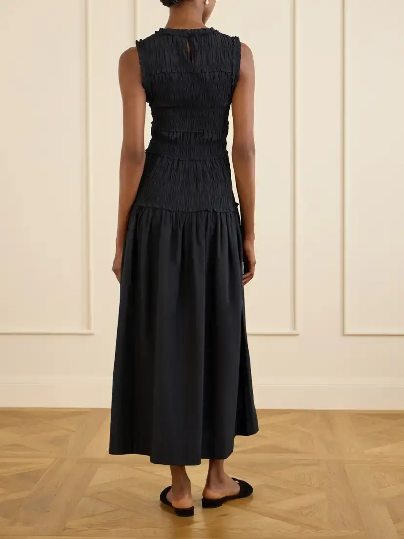 DÔEN Mallory Cotton-poplin Midi Dress | Thumbnail 3 DÔEN Mallory Cotton-poplin Midi Dress | Thumbnail 3