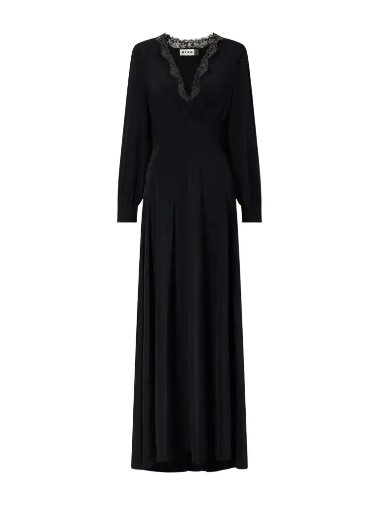 Rixo Emory Lace-trimmed Silk-crepe De Chine Maxi Dress | Image 1 Rixo Emory Lace-trimmed Silk-crepe De Chine Maxi Dress | Image 1