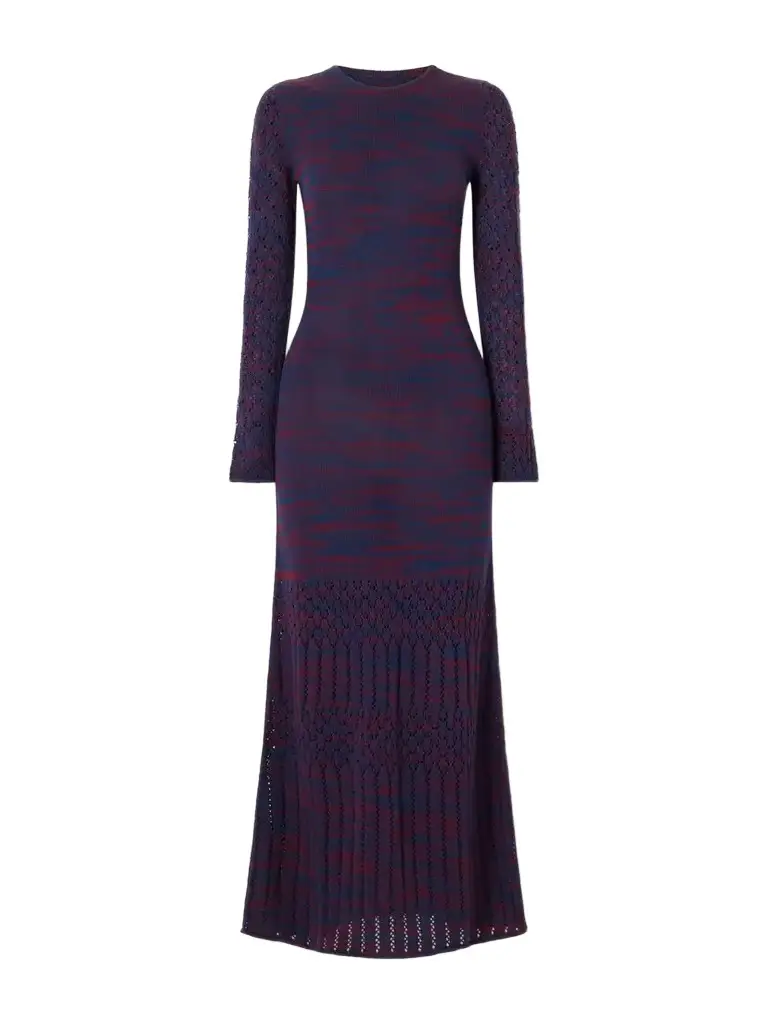 ESCVDO Murga Open-back Crocheted Striped Cotton Midi Dress | Image 1 ESCVDO Murga Open-back Crocheted Striped Cotton Midi Dress | Image 1