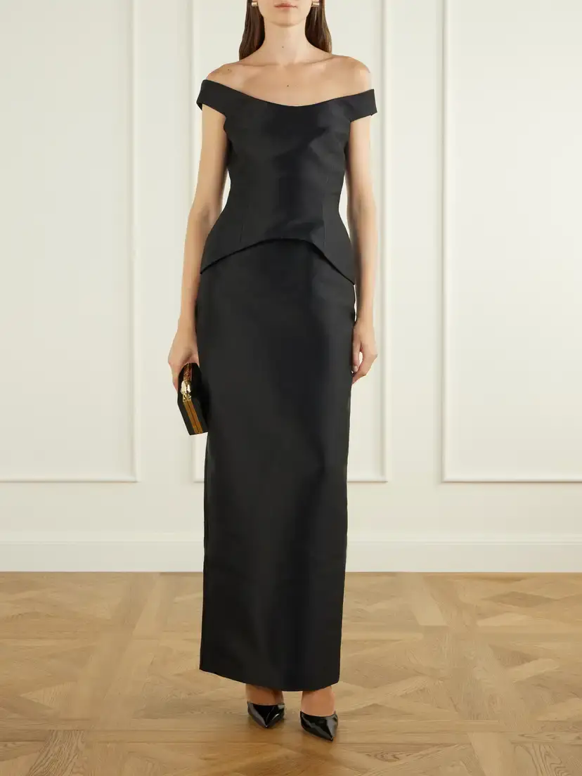 Solace London Pieta Off-the-shoulder Twill Gown | Thumbnail 2 Solace London Pieta Off-the-shoulder Twill Gown | Thumbnail 2