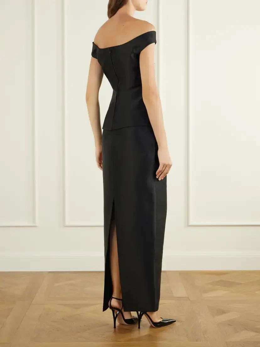 Solace London Pieta Off-the-shoulder Twill Gown | Thumbnail 3 Solace London Pieta Off-the-shoulder Twill Gown | Thumbnail 3