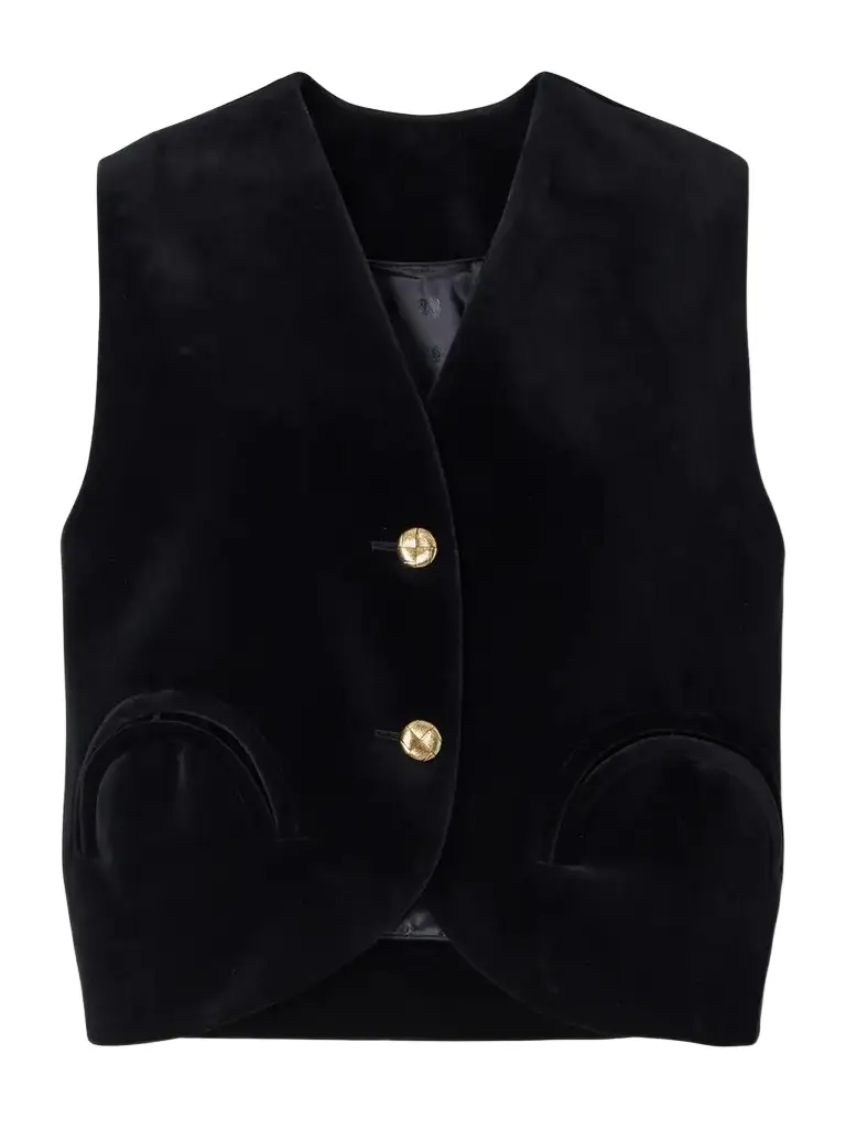 Blazé Milano Gliss Cotton-velvet Vest | Image 1 Blazé Milano Gliss Cotton-velvet Vest | Image 1