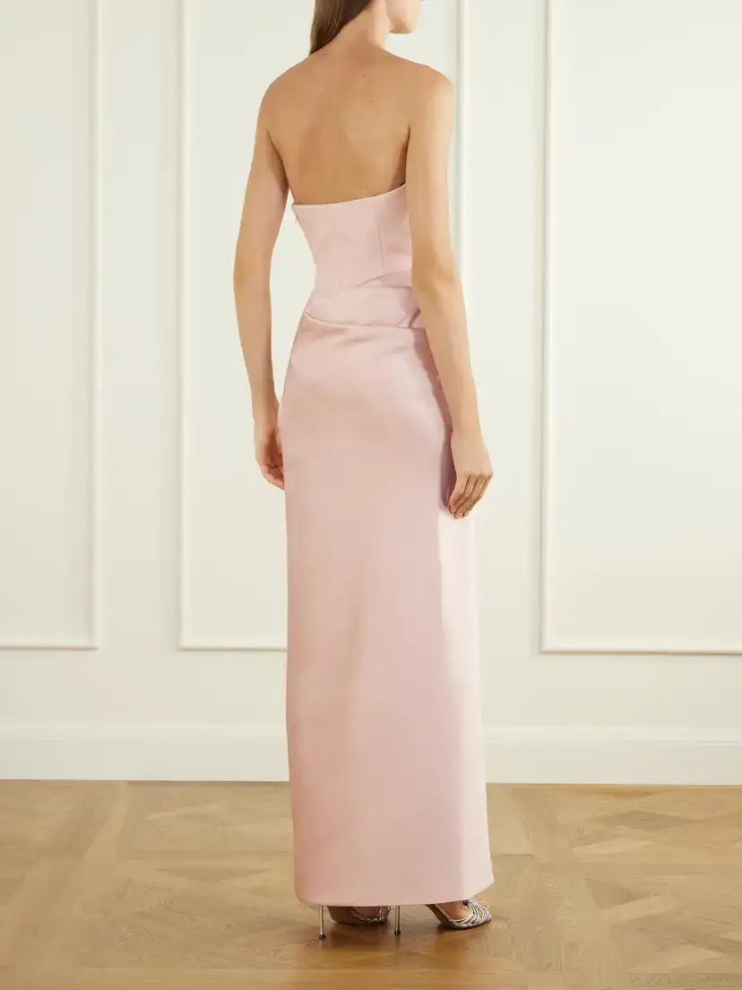 Solace London Seri Strapless Crepe Gown | Thumbnail 3 Solace London Seri Strapless Crepe Gown | Thumbnail 3