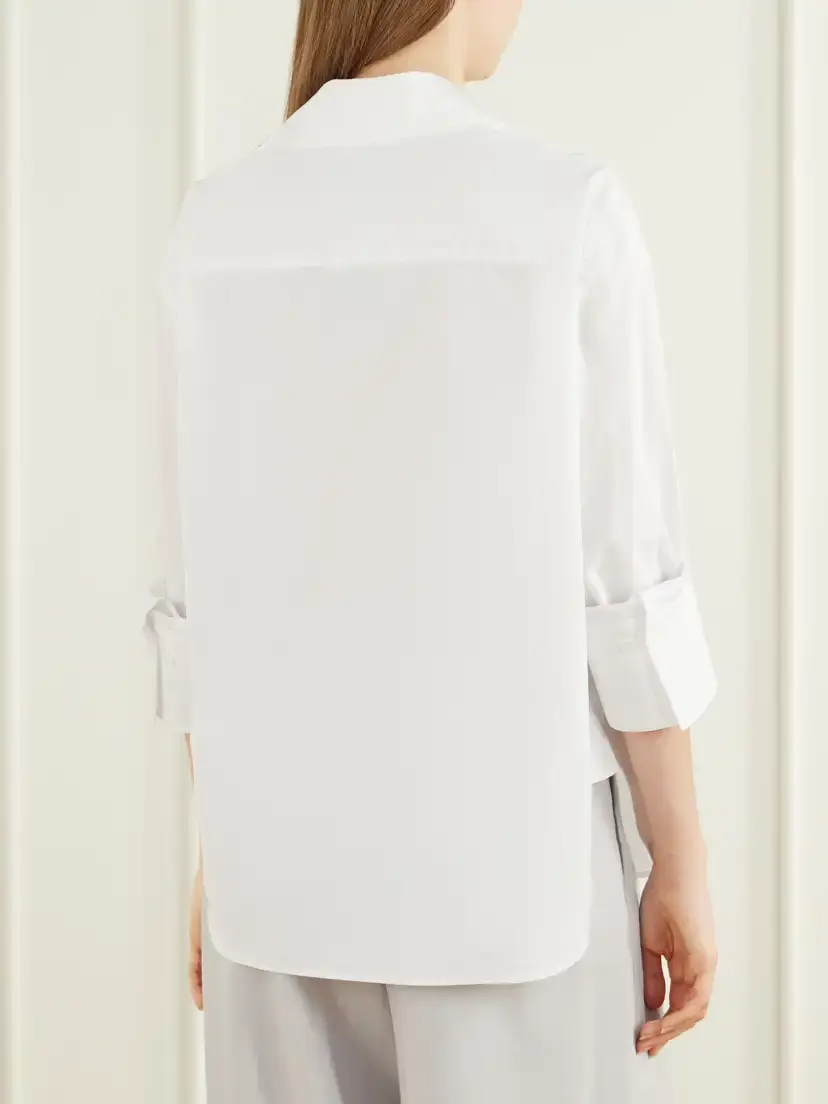 TWP V-neck Cotton-poplin Shirt | Thumbnail 4 TWP V-neck Cotton-poplin Shirt | Thumbnail 4